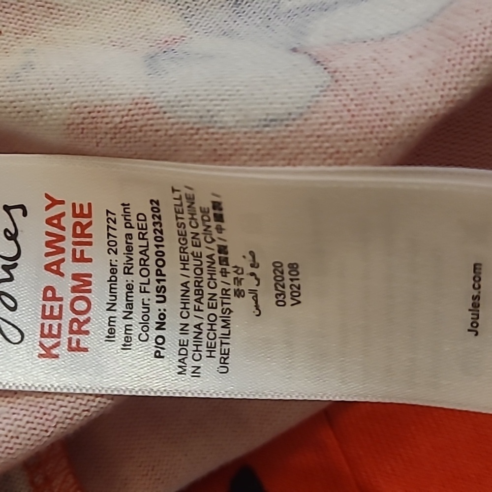 Joules Riviera Dress Red Floral Short Sleeve Pullover US Size 10 - Picture 6 of 7